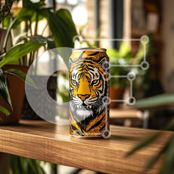 Intra Συλλεκτικό Ξύλινο Παζλ Plywood  4mm - Tiger Illustrated Can σε ένα άνετο περιβάλλον Σε Ξύλινο Κουτί - Διαστάσεις: 10x10 cm – 25 κομμάτια