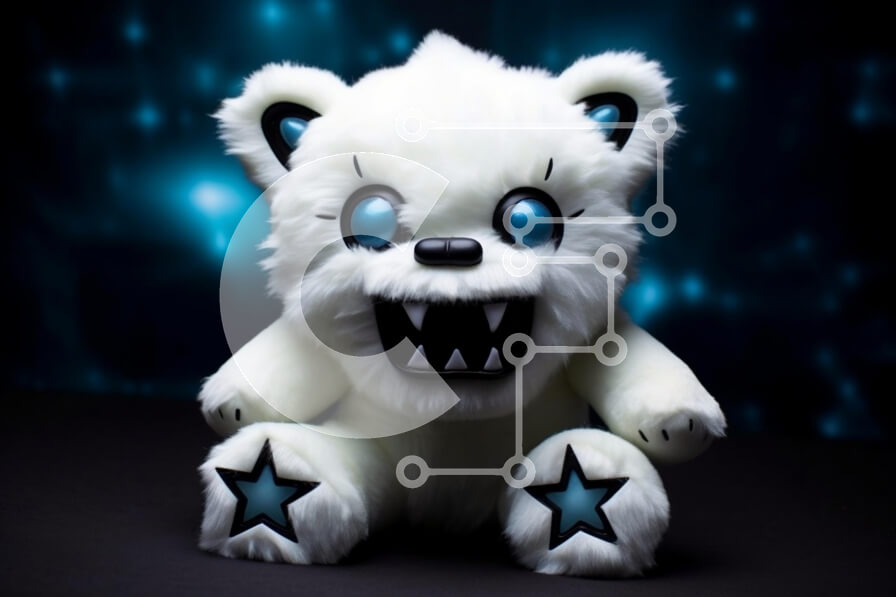 Intra Συλλεκτικό Ξύλινο Παζλ Plywood  4mm - Υπέροχο βελούδινο παιχνίδι πολικής αρκούδας με μπλε πινελιές Σε Ξύλινο Κουτί - Διαστάσεις: 10x10 cm – 25 κομμάτια