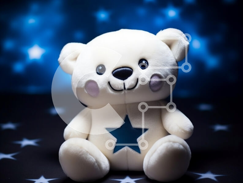 Intra Συλλεκτικό Ξύλινο Παζλ Plywood  4mm - Αξιολάτρευτο βελούδινο αρκουδάκι με αστέρι Σε Ξύλινο Κουτί - Διαστάσεις: 10x10 cm – 25 κομμάτια