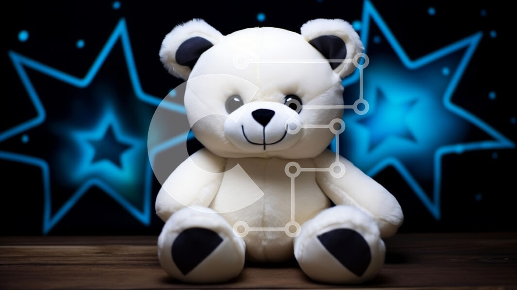 Intra Συλλεκτικό Ξύλινο Παζλ Plywood  4mm - Λούτρινο αρκουδάκι με έναστρο φόντο Σε Ξύλινο Κουτί - Διαστάσεις: 10x10 cm – 25 κομμάτια