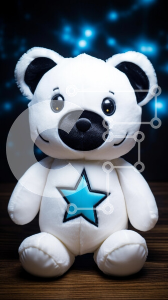 Intra Συλλεκτικό Ξύλινο Παζλ Plywood  4mm - Λούτρινο παιχνίδι πολικής αρκούδας Σε Ξύλινο Κουτί - Διαστάσεις: 10x10 cm – 25 κομμάτια