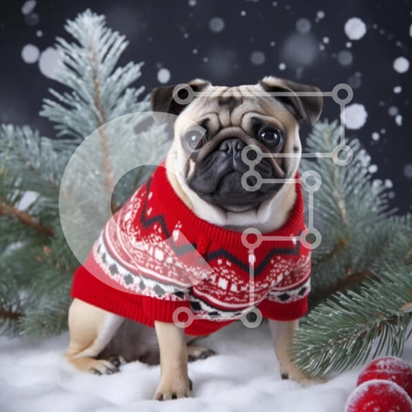 Intra Συλλεκτικό Ξύλινο Παζλ Plywood  4mm - Εορταστική πατημασιά στη χειμερινή σκηνή Σε Ξύλινο Κουτί - Διαστάσεις: 10x10 cm – 25 κομμάτια