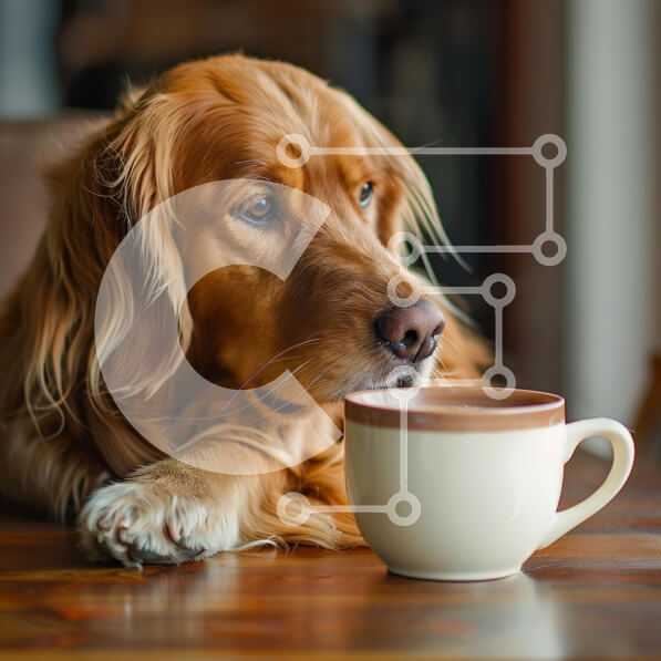 Intra Συλλεκτικό Ξύλινο Παζλ Plywood  4mm - Γκόλντεν Ριτρίβερ με καφέ Σε Ξύλινο Κουτί - Διαστάσεις: 10x10 cm – 25 κομμάτια