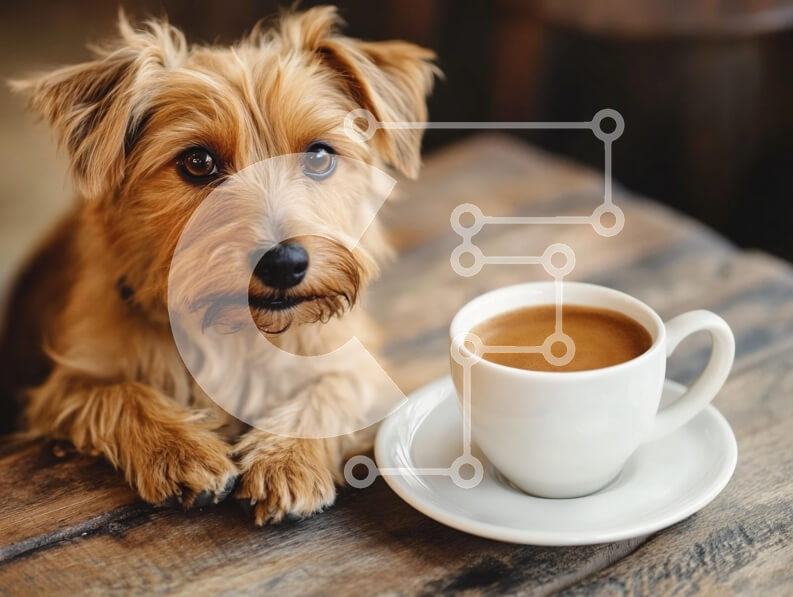 Σετ των 2 Intra Συλλεκτικό Ξύλινο Παζλ Plywood  4mm - Σκύλος με καφέ Σε Ξύλινο Κουτί - Διαστάσεις: 10x10 cm – 25 κομμάτια