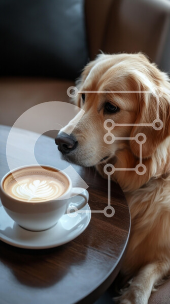 Σετ των 2 Intra Συλλεκτικό Ξύλινο Παζλ Plywood  4mm - Γκόλντεν Ριτρίβερ με καφέ Σε Ξύλινο Κουτί - Διαστάσεις: 10x10 cm – 25 κομμάτια