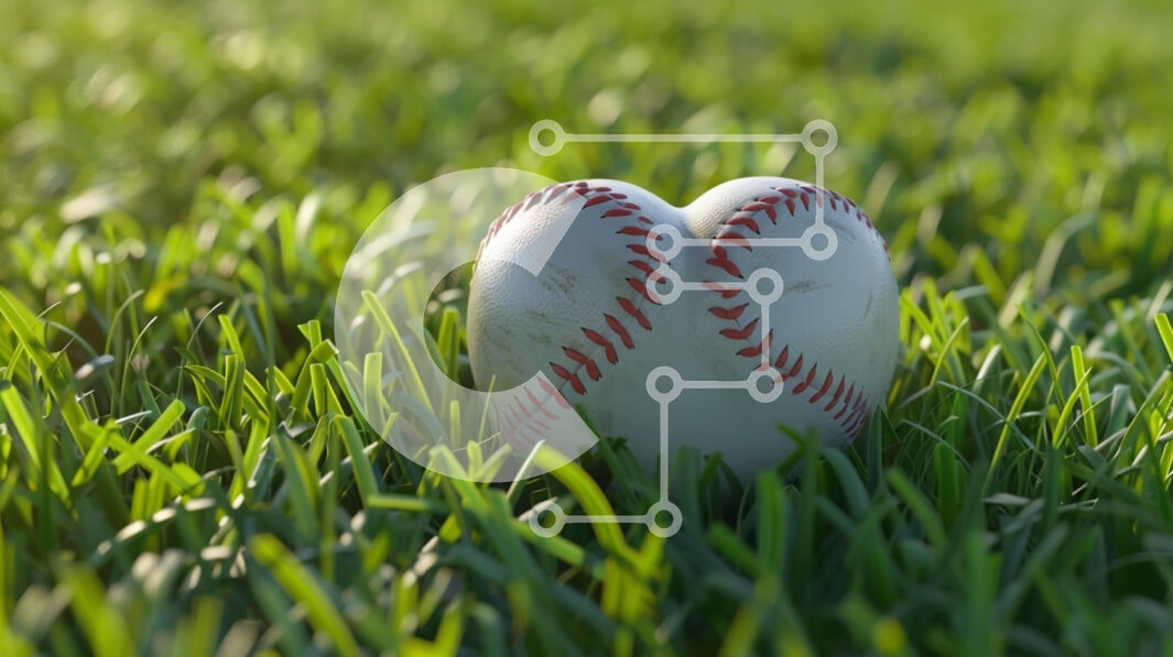 Intra Συλλεκτικό Ξύλινο Παζλ Plywood  4mm - Μπάλες του μπέιζμπολ στο πράσινο γρασίδι Σε Ξύλινο Κουτί - Διαστάσεις Puzzle: 10x10 cm – 25 κομμάτια