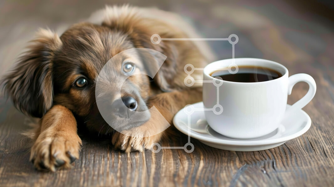 Σετ των 2 Intra Συλλεκτικό Ξύλινο Παζλ Plywood  4mm - Κουτάβι και καφές σε ξύλινη επιφάνεια Σε Ξύλινο Κουτί - Διαστάσεις: 10x10 cm – 25 κομμάτια