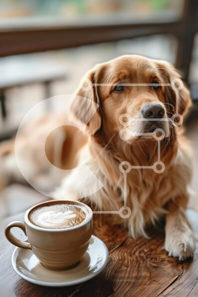 Σετ των 2 Intra Συλλεκτικό Ξύλινο Παζλ Plywood  4mm - Γκόλντεν Ριτρίβερ με καφέ Σε Ξύλινο Κουτί - Διαστάσεις: 10x10 cm – 25 κομμάτια