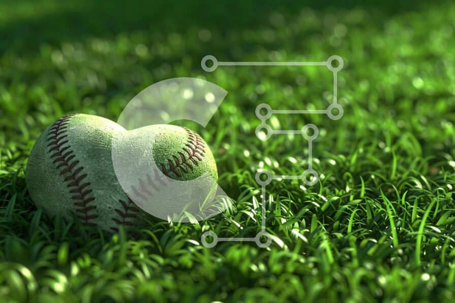 Intra Συλλεκτικό Ξύλινο Παζλ Plywood  4mm - Μπέιζμπολ σε σχήμα καρδιάς στο γρασίδι Σε Ξύλινο Κουτί - Διαστάσεις: 10x10 cm – 25 κομμάτια