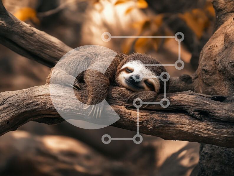 Σετ των 2 Intra Συλλεκτικό Ξύλινο Παζλ Plywood  4mm - Αναπαύεται βραδύς σε ένα κλαδί δέντρου Σε Ξύλινο Κουτί - Διαστάσεις: 10x10 cm – 25 κομμάτια