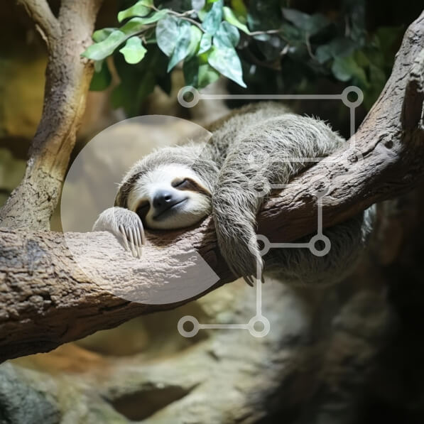 Intra Συλλεκτικό Ξύλινο Παζλ Plywood  4mm - Μια χαλαρή νωθρότητα που στηρίζεται σε ένα κλαδί Σε Ξύλινο Κουτί - Διαστάσεις: 10x10 cm – 25 κομμάτια