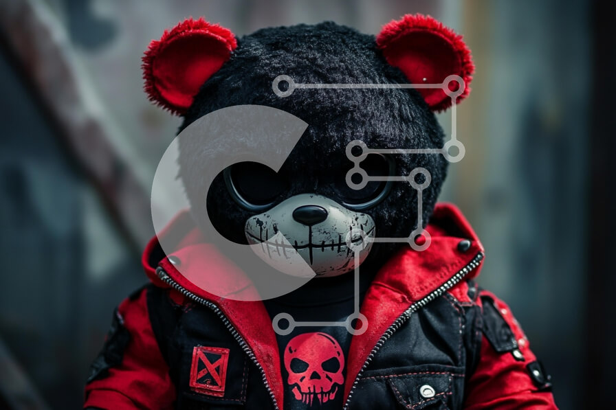 Intra Συλλεκτικό Ξύλινο Παζλ Plywood  4mm - Τυποποιημένος ανθρωπόμορφος χαρακτήρας αρκούδας Σε Ξύλινο Κουτί - Διαστάσεις Puzzle: 10x10 cm – 25 κομμάτια