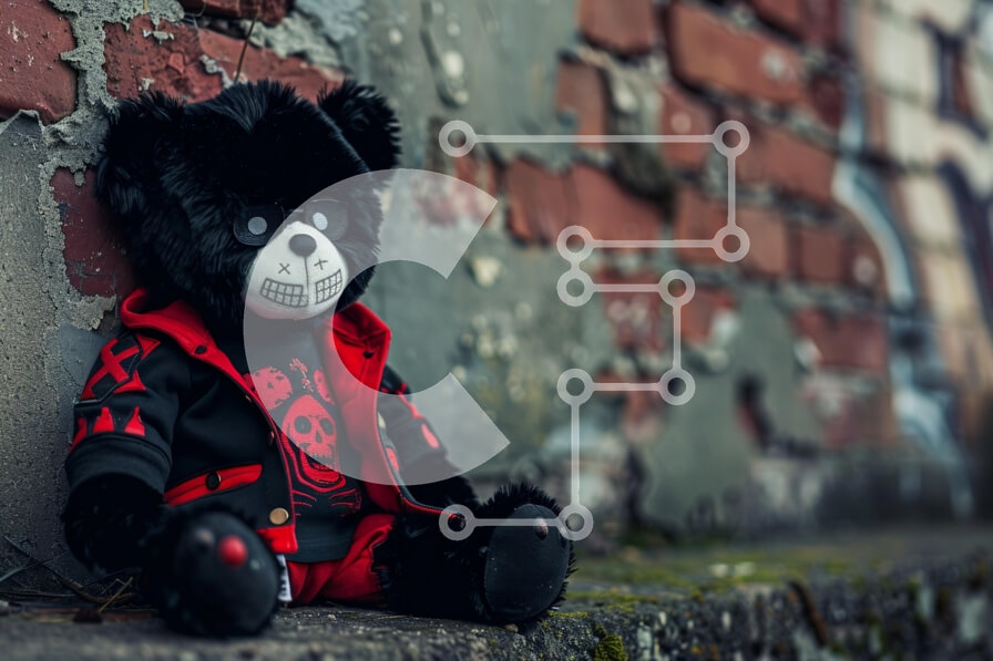 Intra Συλλεκτικό Ξύλινο Παζλ Plywood  4mm - Κομψό αρκουδάκι σε αστικό περιβάλλον Σε Ξύλινο Κουτί - Διαστάσεις: 10x10 cm – 25 κομμάτια