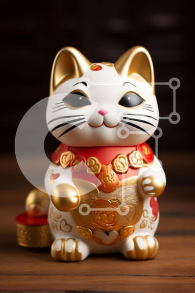 Intra Συλλεκτικό Ξύλινο Παζλ Plywood  4mm - Διακοσμητικό ειδώλιο Μανέκι-νέκο Σε Ξύλινο Κουτί - Διαστάσεις: 10x10 cm – 25 κομμάτια