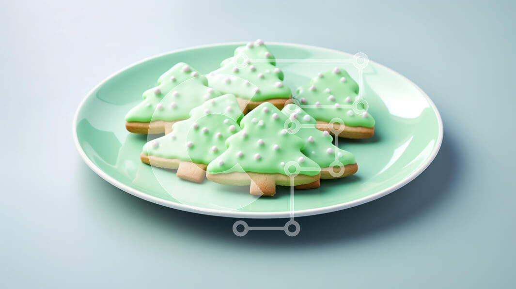 Σετ των 2 Intra Συλλεκτικό Ξύλινο Παζλ Plywood  4mm - Διακοσμημένα μπισκότα Χριστουγεννιάτικου Δέντρου Σε Ξύλινο Κουτί - Διαστάσεις: 10x10 cm – 25 κομμάτια