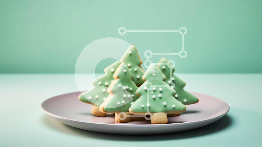 Σετ των 2 Intra Συλλεκτικό Ξύλινο Παζλ Plywood  4mm - Εορταστικά μπισκότα Χριστουγεννιάτικου Δέντρου Σε Ξύλινο Κουτί - Διαστάσεις: 10x10 cm – 25 κομμάτια