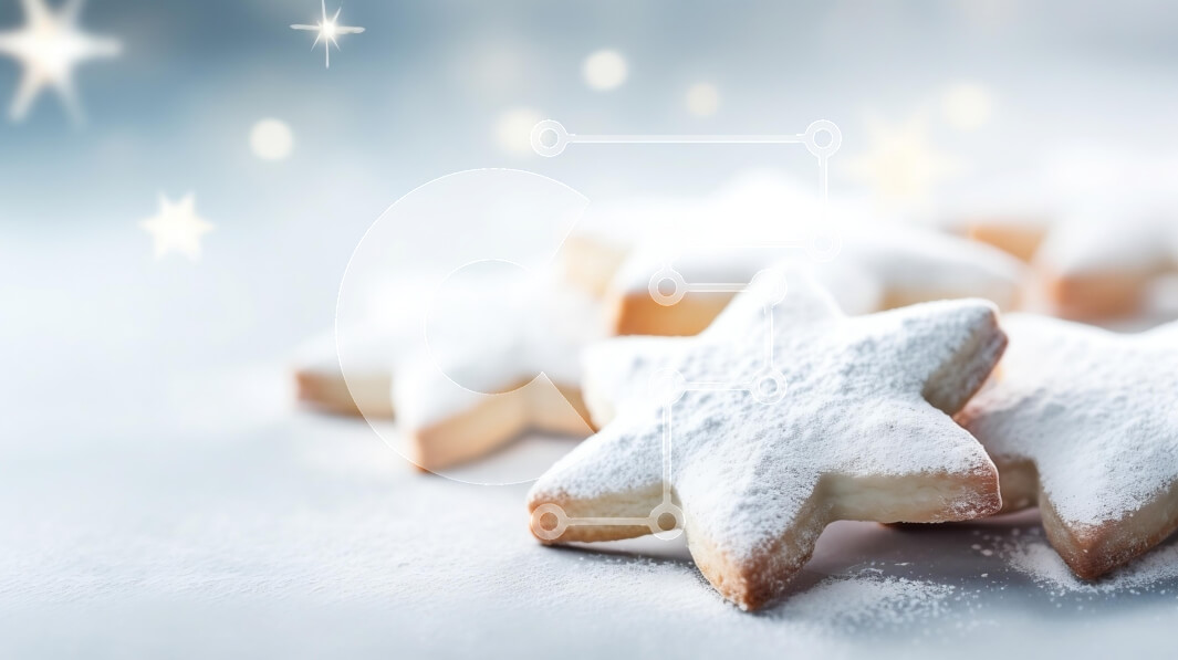 Σετ των 2 Intra Συλλεκτικό Ξύλινο Παζλ Plywood  4mm - Μπισκότα σε σχήμα αστεριού με ζάχαρη άχνη Σε Ξύλινο Κουτί - Διαστάσεις: 10x10 cm – 25 κομμάτια