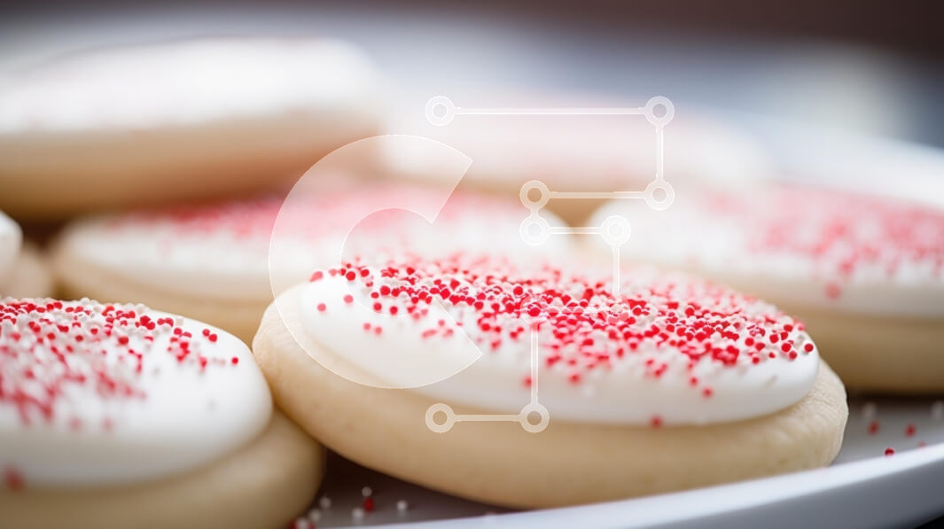 Σετ των 2 Intra Συλλεκτικό Ξύλινο Παζλ Plywood  4mm - Διακοσμημένα μπισκότα με κόκκινα πασπαλίσματα Σε Ξύλινο Κουτί - Διαστάσεις: 10x10 cm – 25 κομμάτια