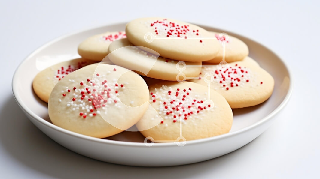 Σετ των 2 Intra Συλλεκτικό Ξύλινο Παζλ Plywood  4mm - Πιάτο με διακοσμημένα μπισκότα Σε Ξύλινο Κουτί - Διαστάσεις: 10x10 cm – 25 κομμάτια