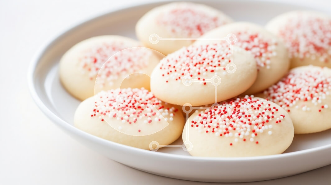 Σετ των 2 Intra Συλλεκτικό Ξύλινο Παζλ Plywood  4mm - Μπισκότα με ψεκασμούς σε ένα πιάτο Σε Ξύλινο Κουτί - Διαστάσεις: 10x10 cm – 25 κομμάτια