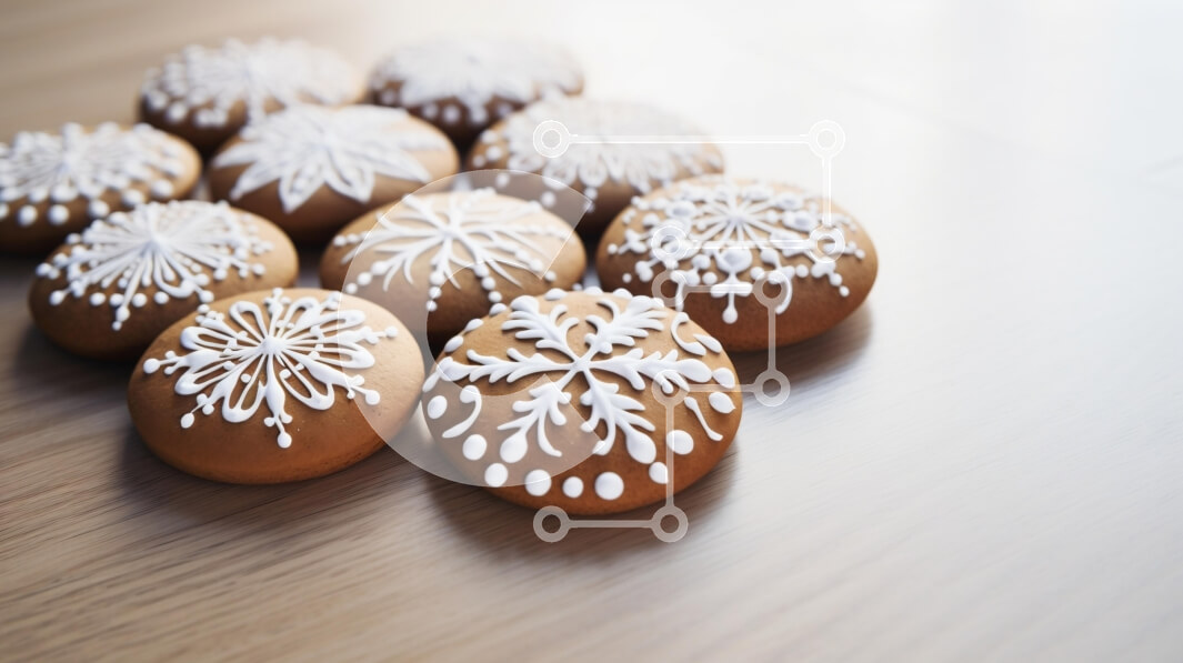 Σετ των 2 Intra Συλλεκτικό Ξύλινο Παζλ Plywood  4mm - Διακοσμημένα μπισκότα μελόψωμο Σε Ξύλινο Κουτί - Διαστάσεις: 10x10 cm – 25 κομμάτια