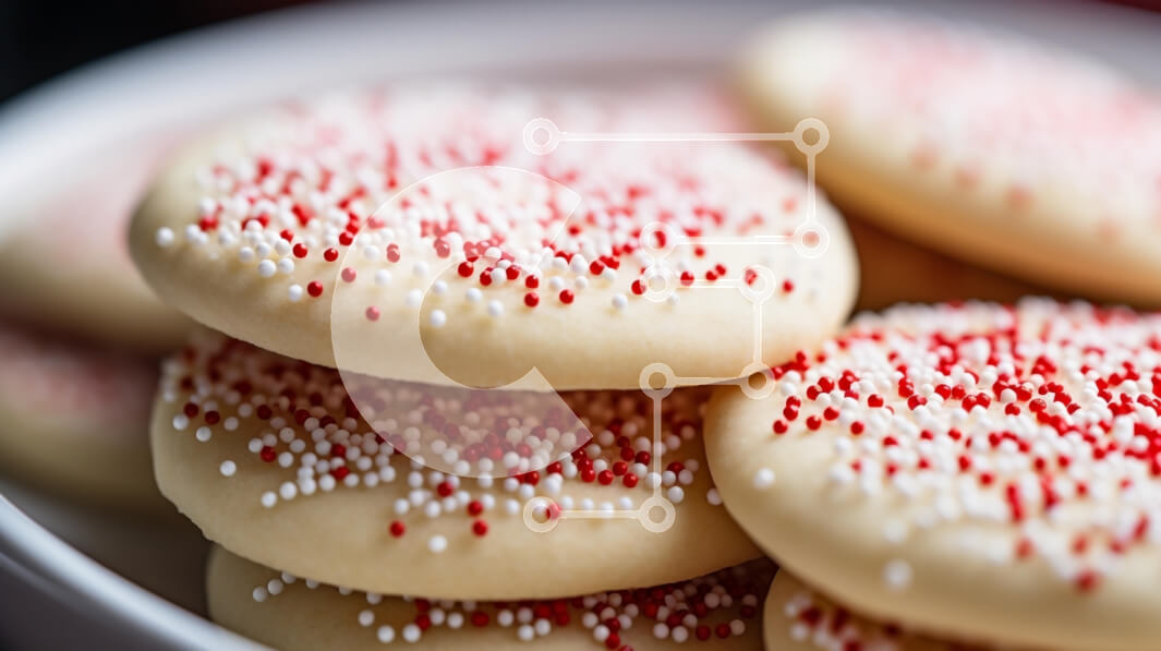 Σετ των 2 Intra Συλλεκτικό Ξύλινο Παζλ Plywood  4mm - Πιάτο μπισκότων με κόκκινα και άσπρα ψεκάσματα Σε Ξύλινο Κουτί - Διαστάσεις: 10x10 cm – 25 κομμάτια