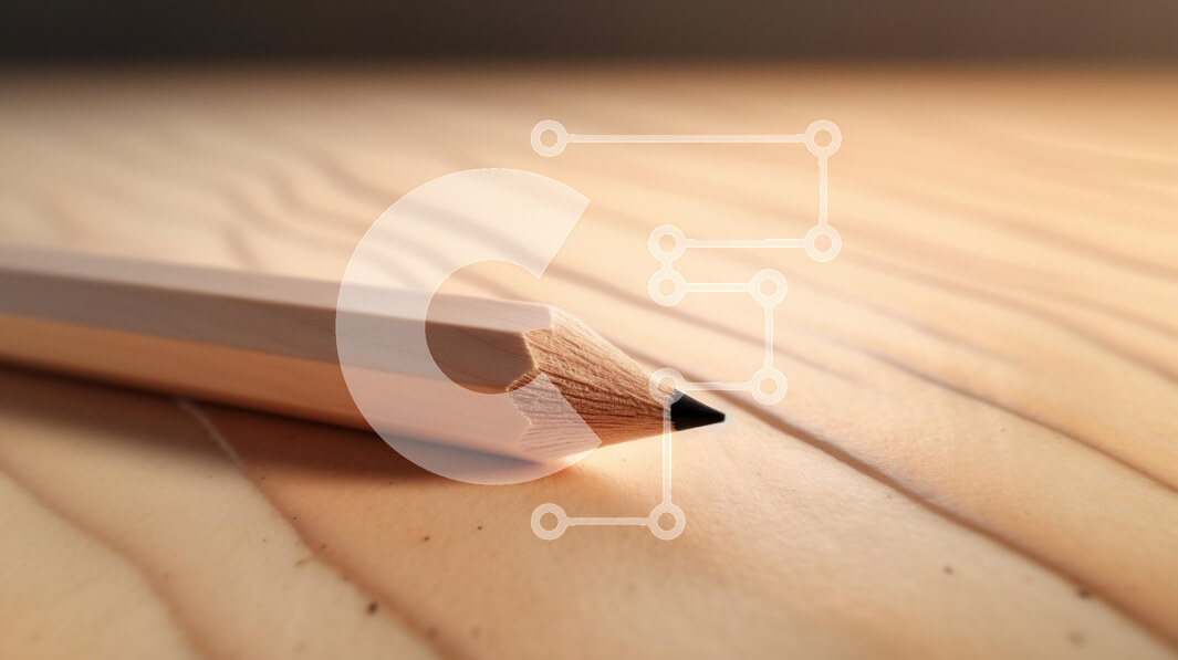 Intra Συλλεκτικό Ξύλινο Παζλ Plywood  4mm - Ξύλινο μολύβι σε ξύλινη επιφάνεια Σε Ξύλινο Κουτί - Διαστάσεις: 10x10 cm – 25 κομμάτια