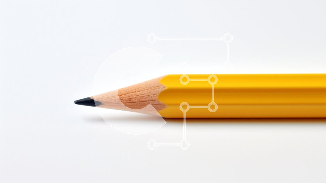 Intra Συλλεκτικό Ξύλινο Παζλ Plywood  4mm - Κίτρινο μολύβι σε άσπρο φόντο Σε Ξύλινο Κουτί - Διαστάσεις: 10x10 cm – 25 κομμάτια