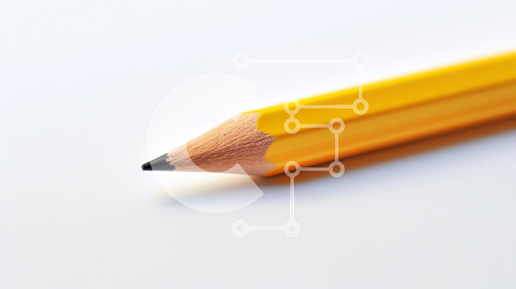 Intra Συλλεκτικό Ξύλινο Παζλ Plywood  4mm - Κίτρινο μολύβι σε λευκή επιφάνεια Σε Ξύλινο Κουτί - Διαστάσεις: 10x10 cm – 25 κομμάτια