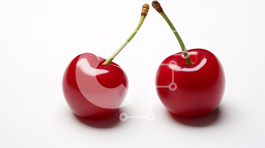 Σετ των 2 Intra Συλλεκτικό Ξύλινο Παζλ Plywood  4mm - Κοντινό πλάνο των φρέσκων κόκκινων κερασιών Σε Ξύλινο Κουτί - Διαστάσεις: 10x10 cm – 25 κομμάτια