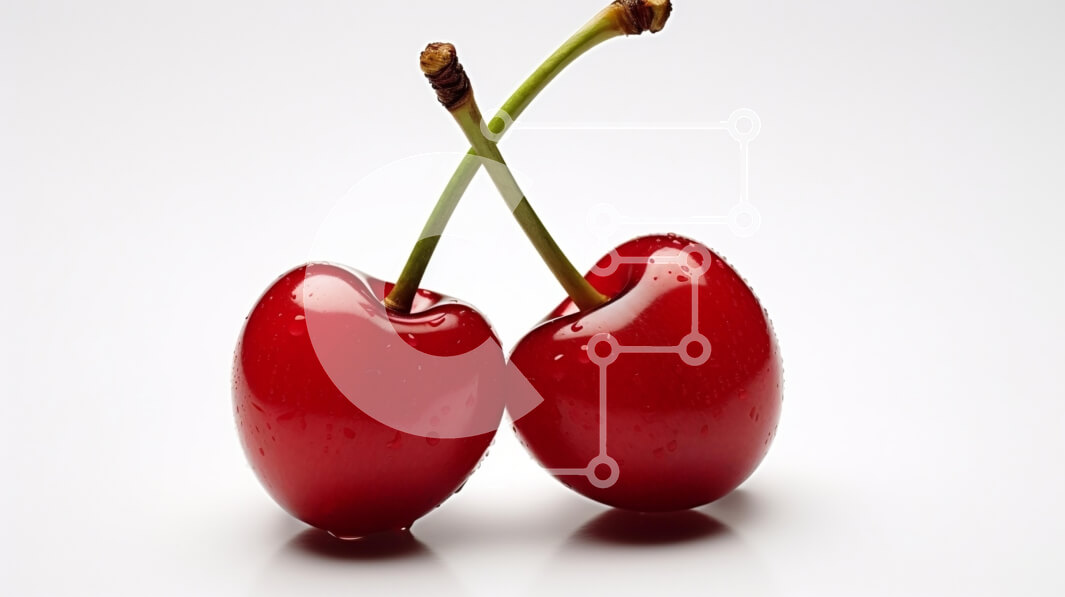 Σετ των 2 Intra Συλλεκτικό Ξύλινο Παζλ Plywood  4mm - Φρέσκα κόκκινα κεράσια Σε Ξύλινο Κουτί - Διαστάσεις: 10x10 cm – 25 κομμάτια