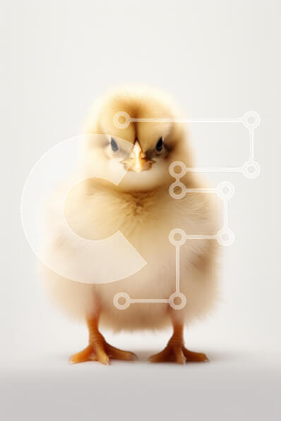 Σετ των 2 Intra Συλλεκτικό Ξύλινο Παζλ Plywood  4mm - Χνουδωτό νεοσσό σε απλό φόντο Σε Ξύλινο Κουτί - Διαστάσεις: 10x10 cm – 25 κομμάτια