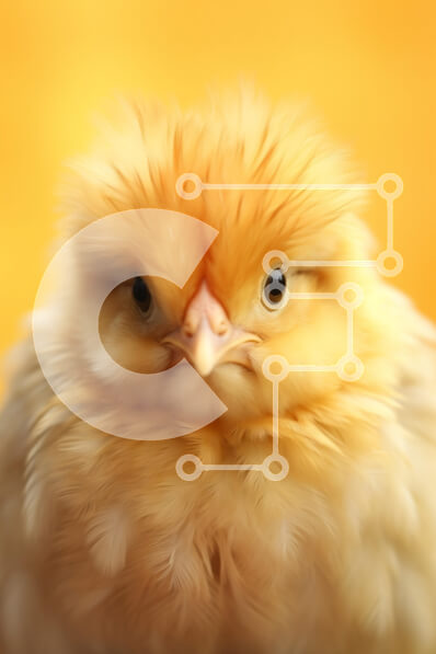 Σετ των 2 Intra Συλλεκτικό Ξύλινο Παζλ Plywood  4mm - Αφράτο πορτοκαλί πουλί με κίτρινο φόντο Σε Ξύλινο Κουτί - Διαστάσεις: 10x10 cm – 25 κομμάτια