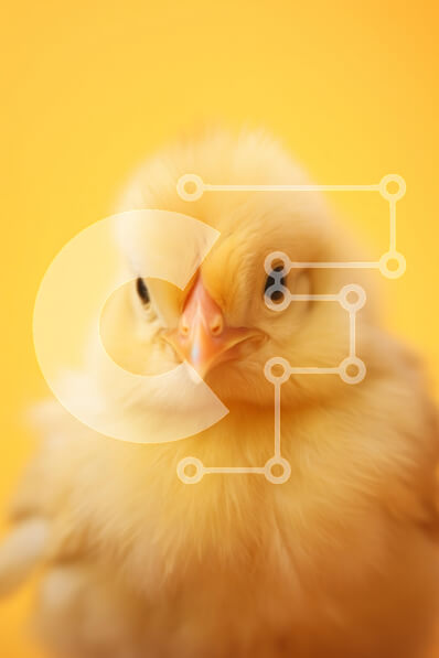 Σετ των 2 Intra Συλλεκτικό Ξύλινο Παζλ Plywood  4mm - Κοντινό πλάνο ενός κίτρινου νεοσσού Σε Ξύλινο Κουτί - Διαστάσεις: 10x10 cm – 25 κομμάτια