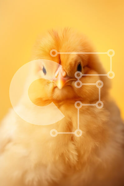 Σετ των 2 Intra Συλλεκτικό Ξύλινο Παζλ Plywood  4mm - Αξιολάτρευτο κίτρινο γκόμενο σε κίτρινο φόντο Σε Ξύλινο Κουτί - Διαστάσεις: 10x10 cm – 25 κομμάτια