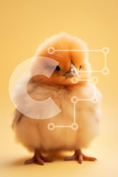 Σετ των 2 Intra Συλλεκτικό Ξύλινο Παζλ Plywood  4mm - Χαριτωμένο χνουδωτό γκόμενο σε κίτρινο φόντο Σε Ξύλινο Κουτί - Διαστάσεις: 10x10 cm – 25 κομμάτια