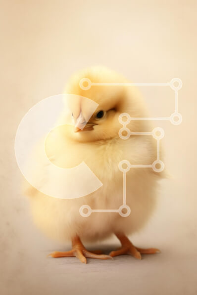 Σετ των 2 Intra Συλλεκτικό Ξύλινο Παζλ Plywood  4mm - Αξιολάτρευτο Yellow Chick Σε Ξύλινο Κουτί - Διαστάσεις: 10x10 cm – 25 κομμάτια