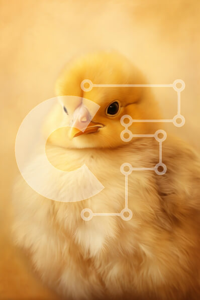 Σετ των 2 Intra Συλλεκτικό Ξύλινο Παζλ Plywood  4mm - Χνουδωτό κίτρινο νεοσσό με απαλή έκφραση Σε Ξύλινο Κουτί - Διαστάσεις: 10x10 cm – 25 κομμάτια