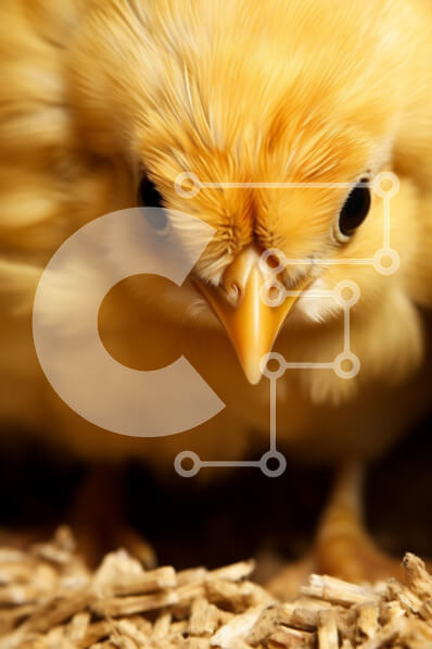 Σετ των 2 Intra Συλλεκτικό Ξύλινο Παζλ Plywood  4mm - Κοντινό πλάνο ενός κίτρινου νεοσσού Σε Ξύλινο Κουτί - Διαστάσεις: 10x10 cm – 25 κομμάτια