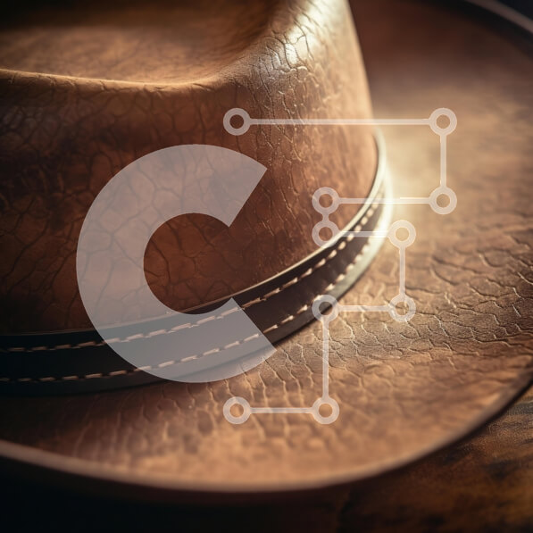 Intra Συλλεκτικό Ξύλινο Παζλ Plywood  4mm - Κοντινό πλάνο ενός ρουστίκ δερμάτινου καπέλου Σε Ξύλινο Κουτί - Διαστάσεις: 10x10 cm – 25 κομμάτια