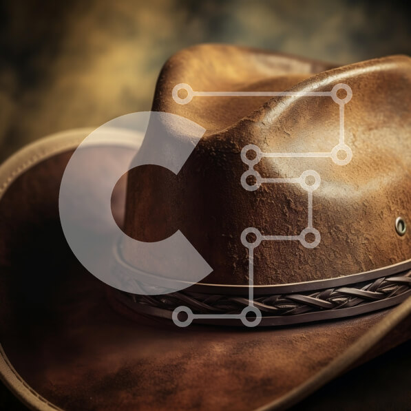 Intra Συλλεκτικό Ξύλινο Παζλ Plywood  4mm - Ρουστίκ καφέ καουμπόικο καπέλο Σε Ξύλινο Κουτί - Διαστάσεις: 10x10 cm – 25 κομμάτια