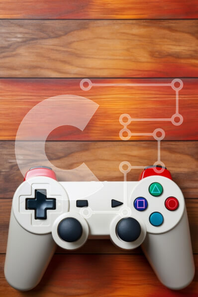 Intra Συλλεκτικό Ξύλινο Παζλ Plywood  4mm - Ελεγκτής βιντεοπαιχνιδιών σε ξύλινη επιφάνεια Σε Ξύλινο Κουτί - Διαστάσεις Puzzle: 10x10 cm – 25 κομμάτια