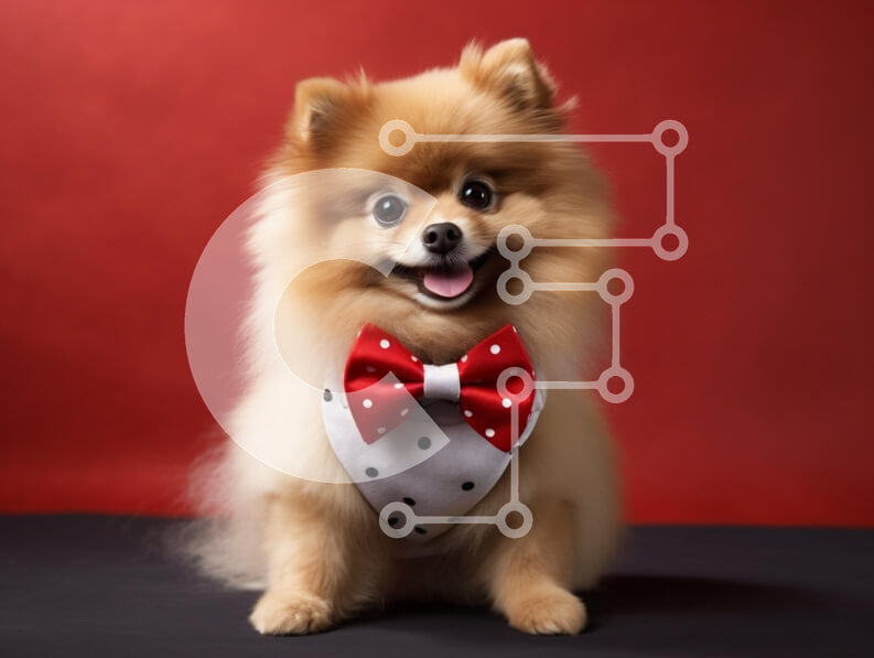 Σετ των 2 Intra Συλλεκτικό Ξύλινο Παζλ Plywood  4mm - Σκύλος Pomeranian με παπιγιόν Σε Ξύλινο Κουτί - Διαστάσεις: 10x10 cm – 25 κομμάτια