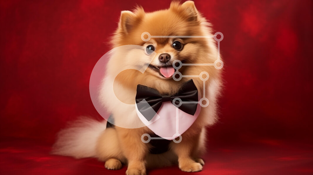 Intra Συλλεκτικό Ξύλινο Παζλ Plywood  4mm - Σκύλος Pomeranian με σμόκιν Σε Ξύλινο Κουτί - Διαστάσεις: 10x10 cm – 25 κομμάτια