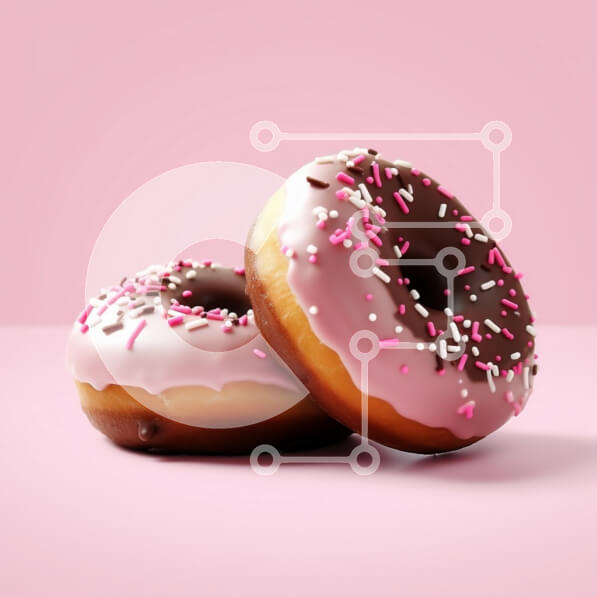 Σετ των 2 Intra Συλλεκτικό Ξύλινο Παζλ Plywood  4mm - Λαχταριστοί λουκουμάδες με ροζ και σοκολατένιο γλάσο Σε Ξύλινο Κουτί - Διαστάσεις: 10x10 cm – 25 κομμάτια