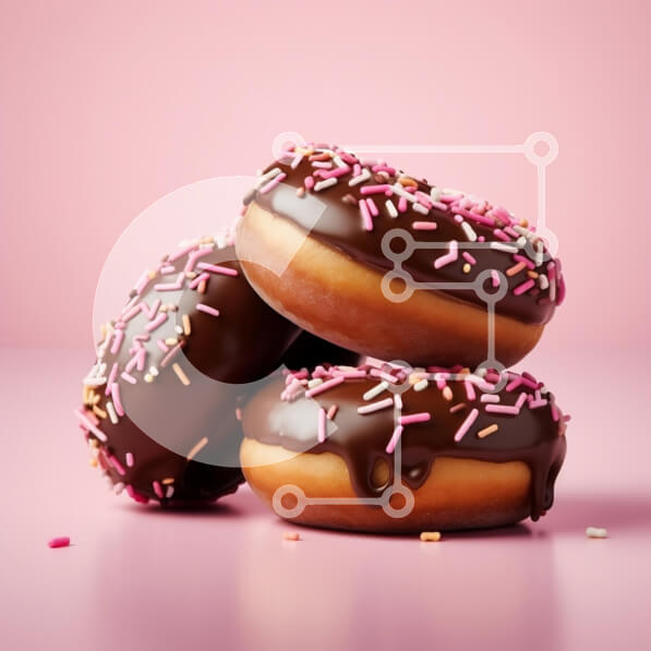 Σετ των 2 Intra Συλλεκτικό Ξύλινο Παζλ Plywood  4mm - Στοίβα ντόνατς σοκολάτας με ψεκασμούς Σε Ξύλινο Κουτί - Διαστάσεις: 10x10 cm – 25 κομμάτια