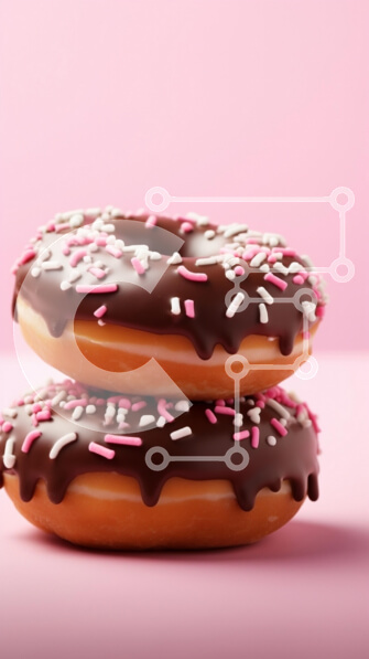 Intra Συλλεκτικό Ξύλινο Παζλ Plywood  4mm - Στοιβαγμένα ντόνατς σοκολάτας με ψεκασμούς Σε Ξύλινο Κουτί - Διαστάσεις: 10x10 cm – 25 κομμάτια