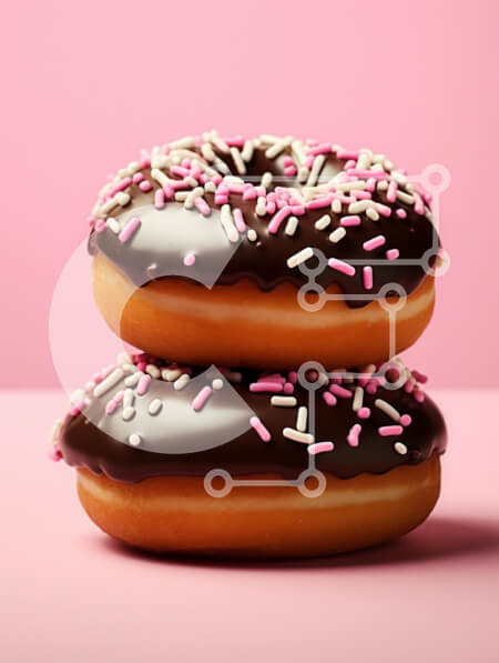 Σετ των 2 Intra Συλλεκτικό Ξύλινο Παζλ Plywood  4mm - Στοιβαγμένοι λουκουμάδες σοκολάτας με ψεκασμούς Σε Ξύλινο Κουτί - Διαστάσεις: 10x10 cm – 25 κομμάτια