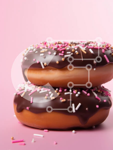 Σετ των 2 Intra Συλλεκτικό Ξύλινο Παζλ Plywood  4mm - Λουκουμάδες καλυμμένοι με σοκολάτα με πολύχρωμα sprinkles Σε Ξύλινο Κουτί - Διαστάσεις: 10x10 cm – 25 κομμάτια