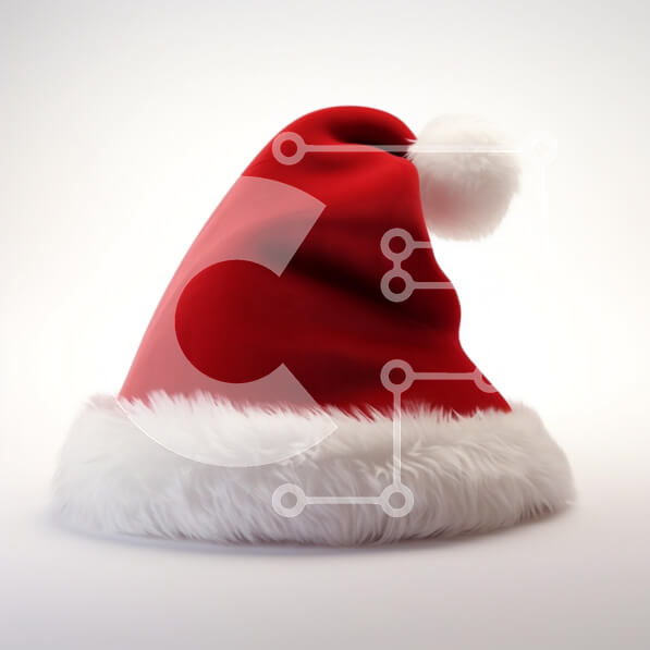 Intra Συλλεκτικό Ξύλινο Παζλ Plywood  4mm - Παραδοσιακό κόκκινο καπέλο του Άγιου Βασίλη Σε Ξύλινο Κουτί - Διαστάσεις: 10x10 cm – 25 κομμάτια